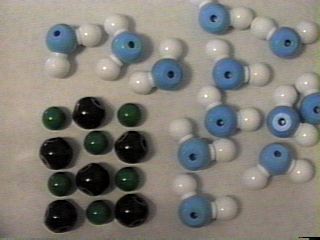 Models showing unmixed water molecules and ionic solute.